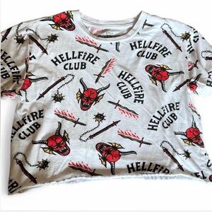 Stranger Things Hellfire Club Crop Top